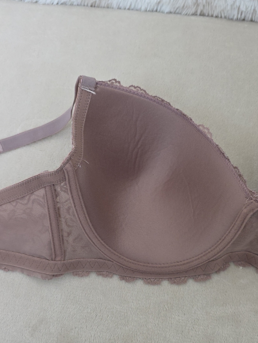 Auden Lace Push Up Bra 38DD Mauve Taupe Underwire Padded T-Shirt Bra - Picture 10 of 13